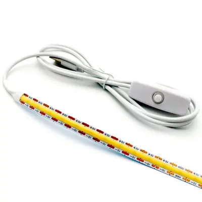 USB 5V LED Light Strip with 501 Push-Button Switch, Tri-Color Dimming - 11