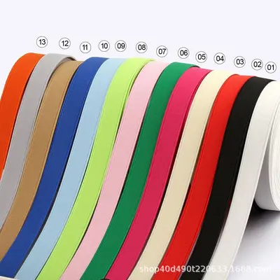 Flachgewebe-Gummiband, 1,5 cm und 2,5 cm, rot - 2