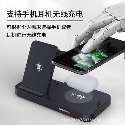 Sınır ötesi yeni katlanabilir 20W üçü bir arada kablosuz şarj cihazı Apple Samsung Huawei cep telefonu saati kablosuz şarj cihazı için uygun