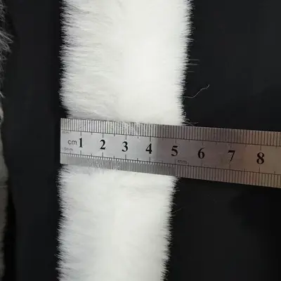 Faux Rabbit Fur White Trim Strip for Winter Clothing and Hat Decoration