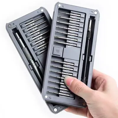 30-in-1 Schraubendrehersatz mit magnetischen S2-Bits für Elektronik - 6