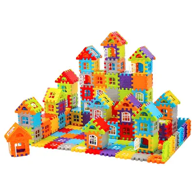 Grenzüberschreitende Bausteine für Kinder mit großen Teilen Würfel-Montage-Spielzeug für Jungen und Mädchen ab 3-6 Jahren Lernmodell-Puzzles - 6