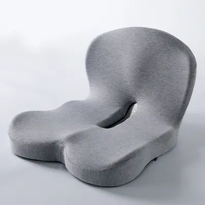 Memory Foam Integrated Seat Cushion and Backrest Combined Support Pillow Student Office Long-sitting Chair Pad Car Lumbar Support - 7