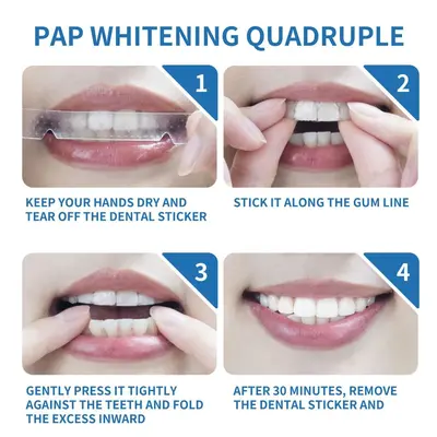 PAP Teeth Whitening Strips, Removes Smoke Stains - 3
