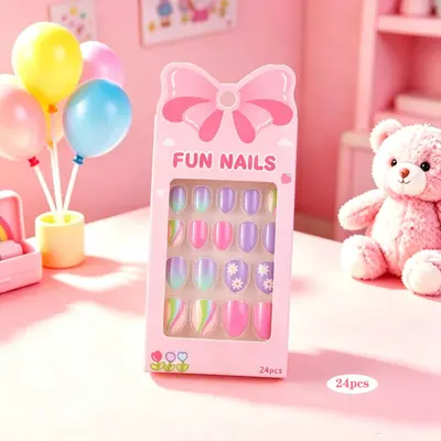 Kinder-Steckfingernägel, 24 Stück, Spielzeug-Nagelset - 8