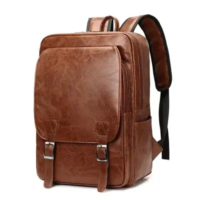 Korean-Style Men's Backpack with Laptop Compartment, Large Capacity - 7
