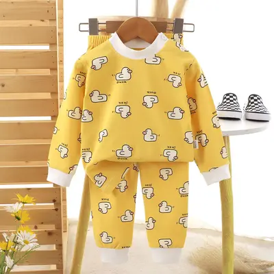 Çocuk İç Giyim Takımı, Pamuklu, Sonbahar Pijama ve Termal Takım