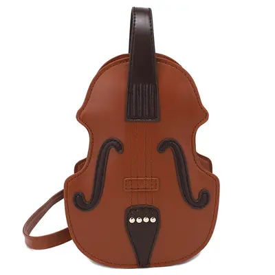Kadın Gitar Çantası Yağlı Deri Çapraz Askılı Çanta Kişiselleştirilebilir - 6