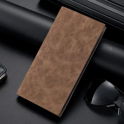 MUJI Men's Ultra-Thin Short Wallet, Soft Leather with Card Holder - 9
