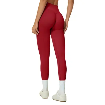 Yüksek Bel Dikişsiz Spor Taytı, Şeftali Kalça, Hızlı Kuruyan, Model 5112