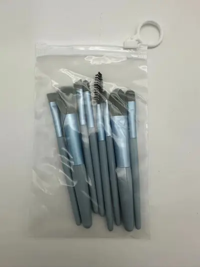 8 parçalı makyaj fırçası seti, yumuşak kıllı fırçalar, güzellik araçları depolamanın tam seti, başlangıç ​​seviyesindeki göz farı pudra fırçası, 8 parçalı taşınabilir - 13
