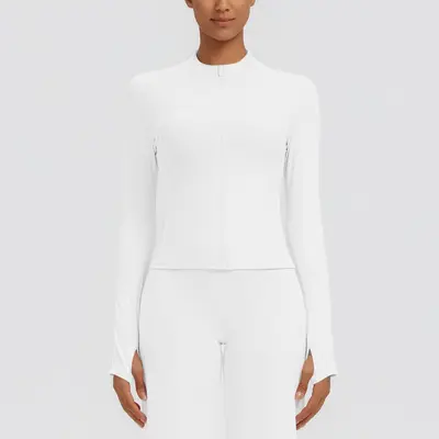 Women's Quick-Dry Thin Zip Yoga Jacket, Breathable - 7