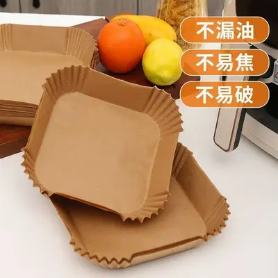 Spezialpapier für Heißluftfriteuse, Öl absorbierendes Papier, fettundurchlässiges Papier, Backofenunterlage, silikonbeschichtetes Backpapier, hitzebeständiges Grillepapier in Lebensmittelqualität