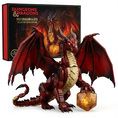 Dragons & Dungeons D&D Temalı Ejderha Tipi Yapı Taşları Montajlı Yapı Taşları Oyuncak Model Fabrika Toptan Satışı 3D Montaj