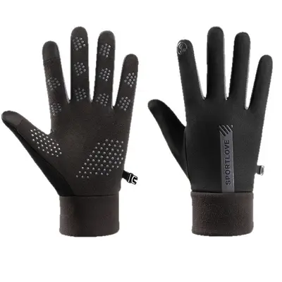 Warm Windproof Touchscreen Fleece-Lined Anti-Slip Cycling Gloves for Men and Women
