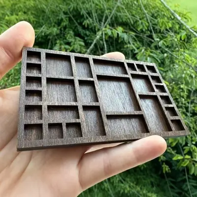 Cross-border Miniature Display Shelf Wooden Miniature Jewelry Rack Mineral Specimen Storage Decoration