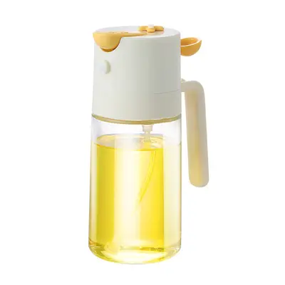 Dual-Function Glass Oil Bottle, Spray and Pour, Non-Drip