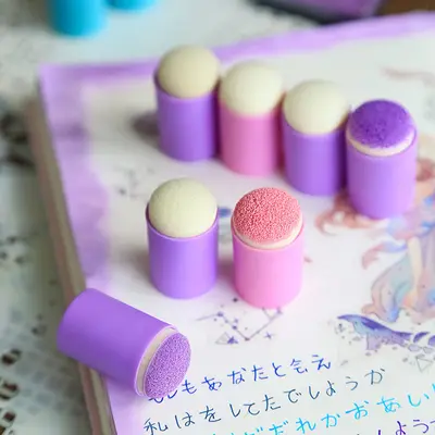 外贸儿童益智玩具创意手工DIY制作材料幼儿园海绵手指套绘画套装