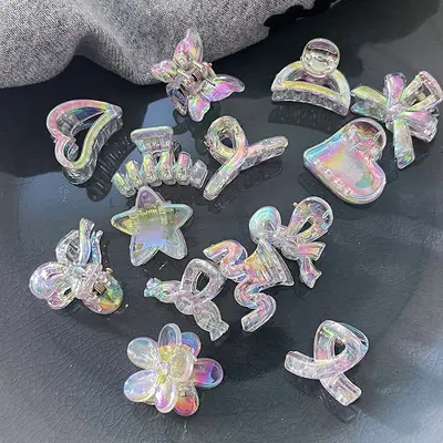 Colorful small hair clip for women princess hair accessory 2024 new side bang hair clip hair barrette hair ornament.
