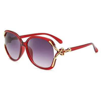 Große Sonnenbrille mit Kleeblatt-Design im koreanischen Stil - 10