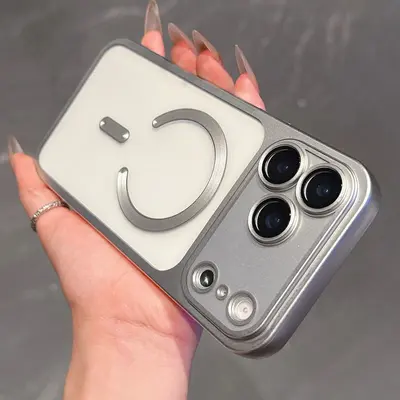 Magnet-Handyhülle matt für iPhone 17 Pro Max, weiche Schale