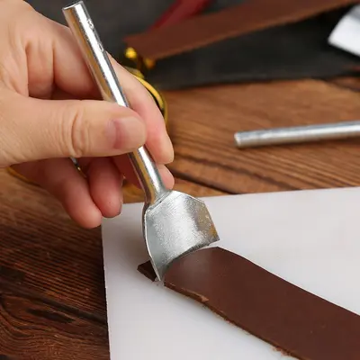 Fabrika doğrudan satış 1/2 yarı yuvarlak keski sığ yarı yuvarlak keski DIY deri alet seti kemer kuyruk keski sığ yarı yuvarlak zımba.