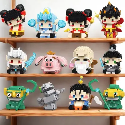 Nezha ve Aobing Figür Yapı Blokları Seti, Lego Uyumlu, Çocuk Oyuncağı - 7