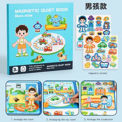 Stilles Klebe-Busy-Book für Kinder von 3-6 Jahren - 7