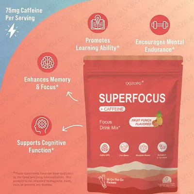 电解质粉SUPERFOCUS CAFFEINE TK跨境电商爆款保健品现货厂家直销