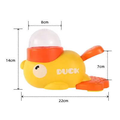 Little Yellow Duck Cat Toy, Press-and-Spin Food Dispenser - 7