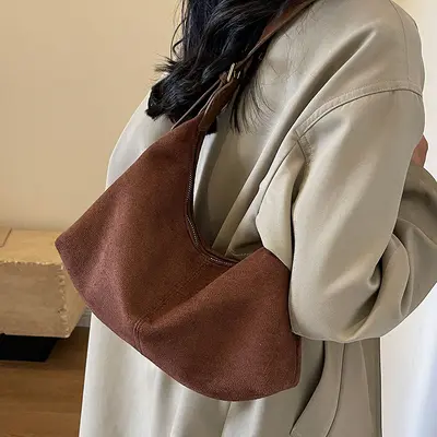 Matte Retro-Damentasche, großes Fassungsvermögen, Schulter-/Umhängetasche