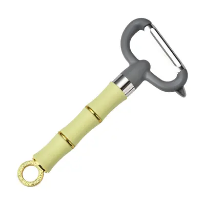Multifunctional peeler with bamboo handle, long shaft - 5
