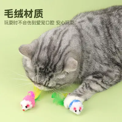Colorful Bell Ball Cat Toy Set with Mouse - 3