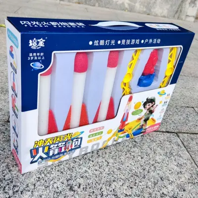 Children's Educational Science Toy, Flashing Sky Rocket Launcher