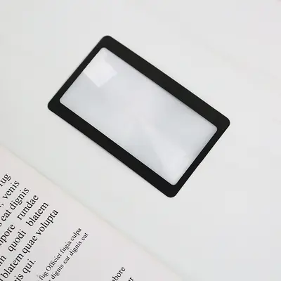 Portable Handheld Magnifier, Full-Page Magnification, Card Style