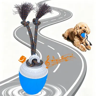 Beixiao'er Smart Electric Dog Toy Ball, ETPU with Sound, Light & Rope O20 - 4