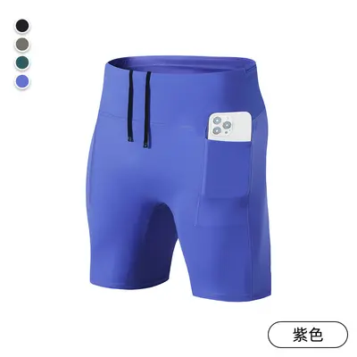 Men's Compression Running Shorts Summer Training Five-Point Tights - 8
