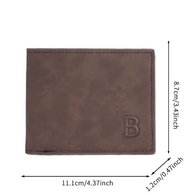 Men's Short Wallet, Retro, Bifold, Multi-Card Slots and Coin Pocket - 6