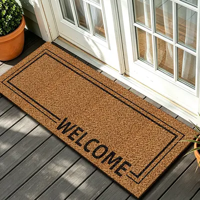 Loop Pile Door Mat, Printed Minimalist Design, Entrance and Kitchen Floor Mat - 11