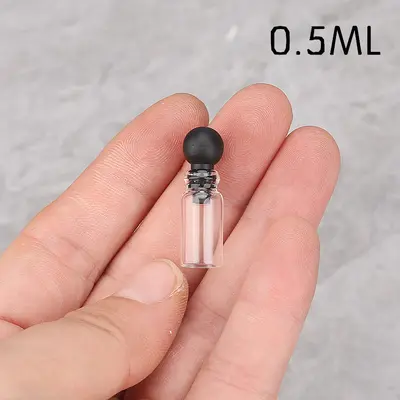 B016-0.5ml 1ml 2ml 3ml parfüm esansiyel yağ örnek dağıtım şişesi örnek cam şişe test tüpü deneme şişesi kapakları - 7