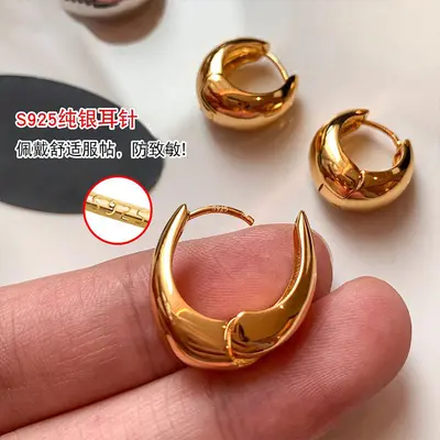 925er Sterlingsilber-Tropfenohrringe für Damen, goldfarben