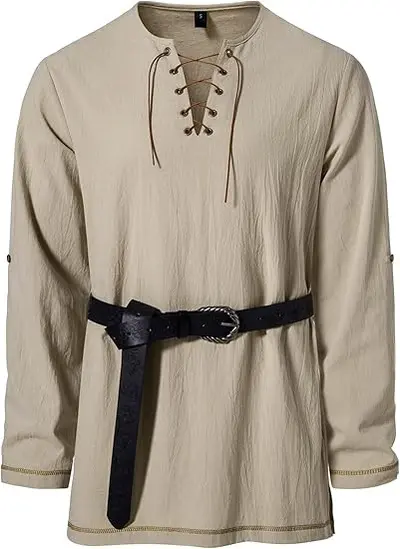 Herren-Henley-Langarmhemd, Hippie-Stil, Strand - 9