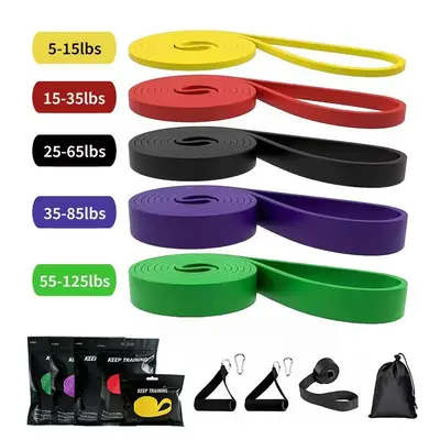 Resistance Band Set with Pull Rope for Fitness, Yoga and Pilates - 13