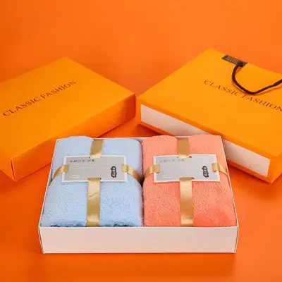 Korallenfleecehandtuch 2-teiliges Geschenkset