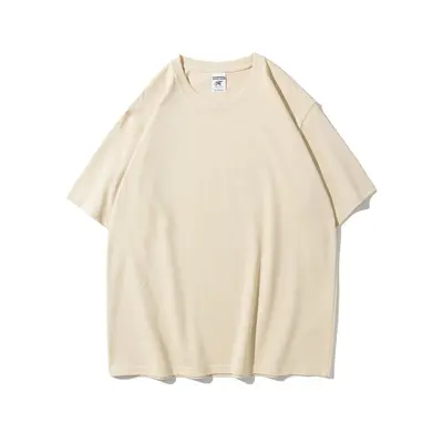 Herren-Sommershirt AG280g Maqin Herren-Schwerstoff-Rundhals-T-Shirt 100% Baumwolle Uni-Herren-Kurzarm-Herren-Bedrucktes T-Shirt - 12