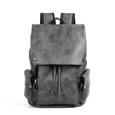 Men's Retro Backpack, PU Leather, Youth School Bag, 2026 Style - 7