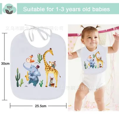 Beyaz Çocuk Boyama Önlüğü, DIY Bebek Mama Önlüğü