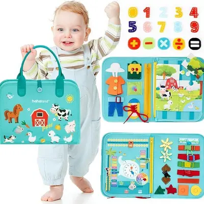 Felt Dressing Board Educational Toy, Children's Early Learning Busy Board - 6