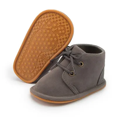 Baby First Walking Shoes, 6-12 Months, Rubber Sole, Non-Slip, Lace-Up - 7