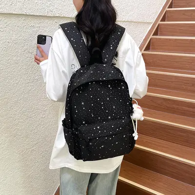 Korean-Style Star Backpack, Large Capacity for High School and College - 5